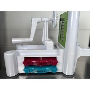 Food Network Table Top Vegetable Spiralizer Slicer 3 Blade Ribbon Thin Thick